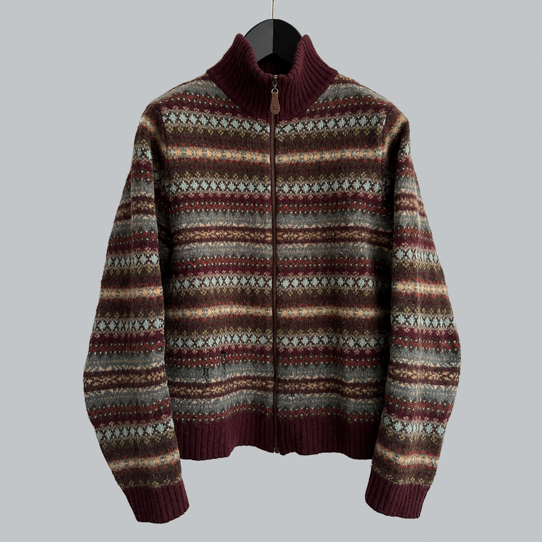 Vintage Eddie Bauer Lambswool Fair Isle Cardigan