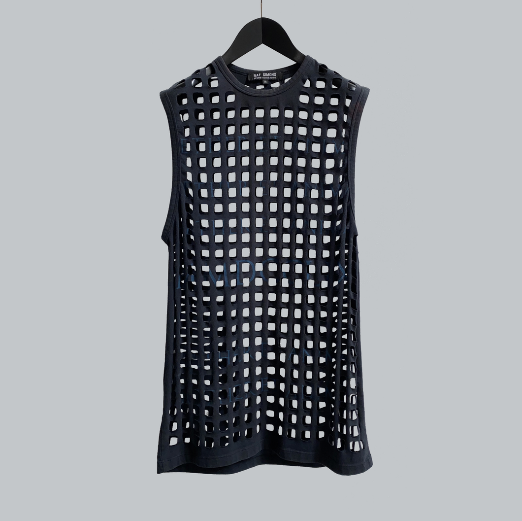 Raf Simons SS 2006 “Aether Et Anima” Laser Cut Tank Top