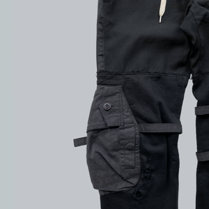 Takahiro Miyashita NUMBER (N)INE Black Hybrid Cargo Pants AW2005