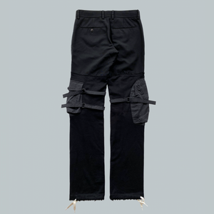 Takahiro Miyashita NUMBER (N)INE Black Hybrid Cargo Pants AW2005