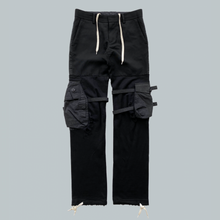 Load image into Gallery viewer, Takahiro Miyashita NUMBER (N)INE Black Hybrid Cargo Pants AW2005
