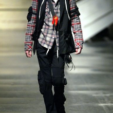 Load image into Gallery viewer, Takahiro Miyashita NUMBER (N)INE Black Hybrid Cargo Pants AW2005
