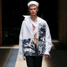 Load image into Gallery viewer, Prada AW 2016 Christophe Chemin &quot;Survival Utopia&quot; Oversized LS Button Down Shirt
