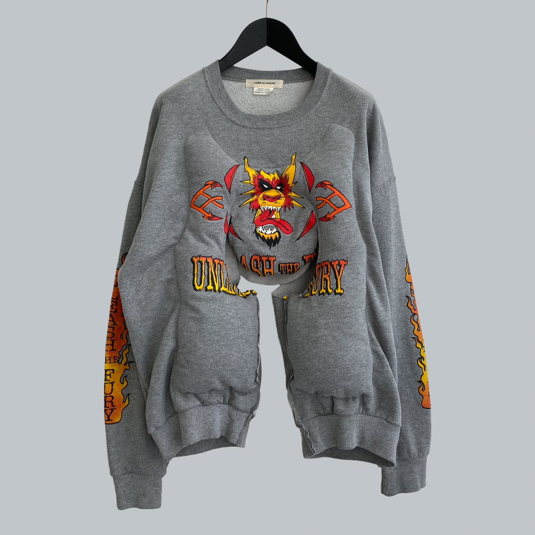 AW 2018 Comme des Garçons Padded Reworked Vintage Crewneck