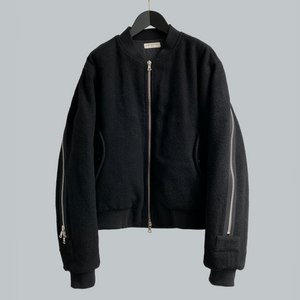 AW 2014 Dries Van Noten Wool Back Zip Bomber