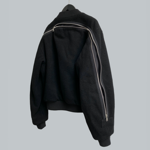 AW 2014 Dries Van Noten Wool Back Zip Bomber