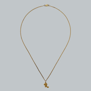 Raf Simons Plated Gold "R" Necklace